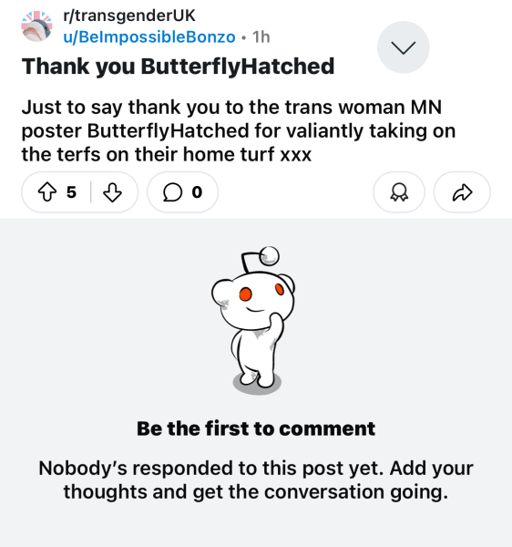 Could we ban "transvestigating" threads on here?