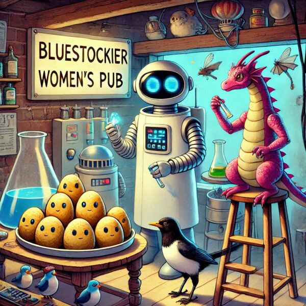 The Bluestocking - the one with the Christmas stocking