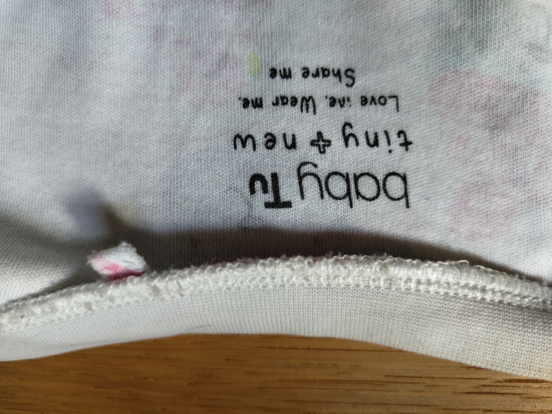 Warning - choking hazard on Tu sleepsuits - dog design