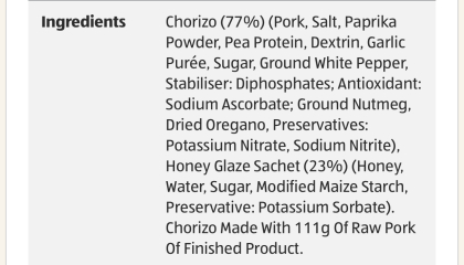 Think I may have eaten raw chorizo sausage