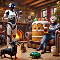 The Bluestocking - the one with the Christmas stocking