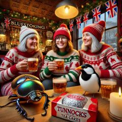 The Bluestocking - the one with the Christmas stocking