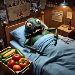 The Bluestocking - the one with the Christmas stocking