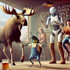 The Bluestocking - the one with the Christmas stocking