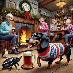 The Bluestocking - the one with the Christmas stocking