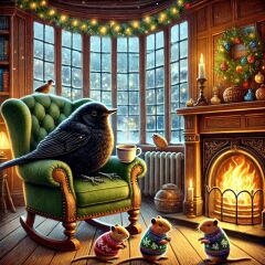 The Bluestocking - the one with the Christmas stocking