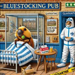 The Bluestocking - the one with the Christmas stocking