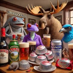 The Bluestocking - the one with the Christmas stocking