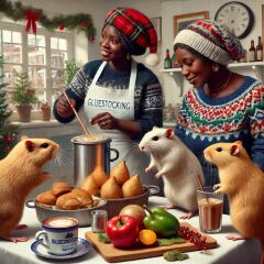 The Bluestocking - the one with the Christmas stocking