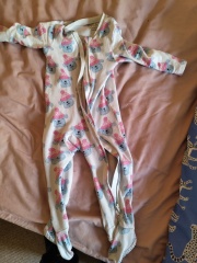 Warning - choking hazard on Tu sleepsuits - dog design