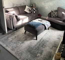 Advice please. Does this rug look stupid? Do I need a bigger one?