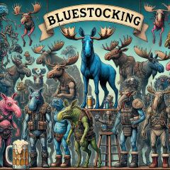 The Bluestocking - the one with the Christmas stocking