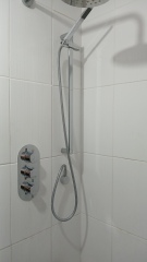 Shower help! Can't figure out how to make the water hot!