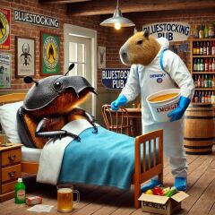 The Bluestocking - the one with the Christmas stocking