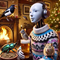 The Bluestocking - the one with the Christmas stocking