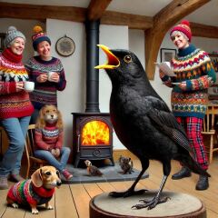 The Bluestocking - the one with the Christmas stocking