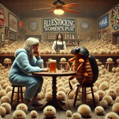 The Bluestocking - the one with the Christmas stocking