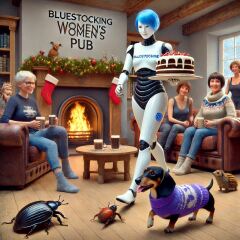 The Bluestocking - the one with the Christmas stocking