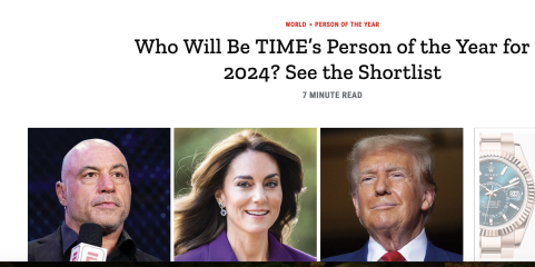 Time Magazine, Princess of Wales on shortlist for person of the year2024