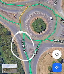 Road layout confusion