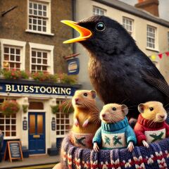 The Bluestocking - the one with the Christmas stocking