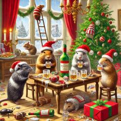 The Bluestocking - the one with the Christmas stocking