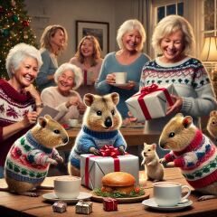 The Bluestocking - the one with the Christmas stocking