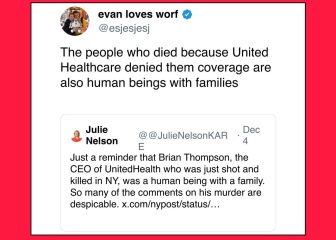 AIBU to say I'm surprised a healthcare CEO hasn't been assassinated sooner?