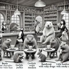 The Bluestocking - the one with the Christmas stocking