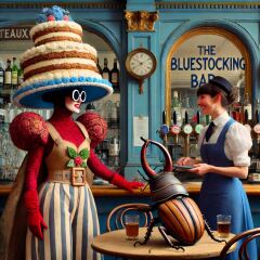 The Bluestocking - the one with the Christmas stocking