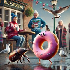 The Bluestocking - the one with the Christmas stocking