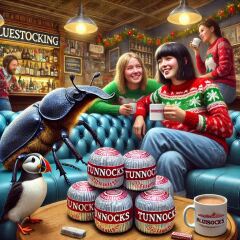 The Bluestocking - the one with the Christmas stocking