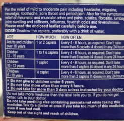 Paracetamol and ibuprofen dosage