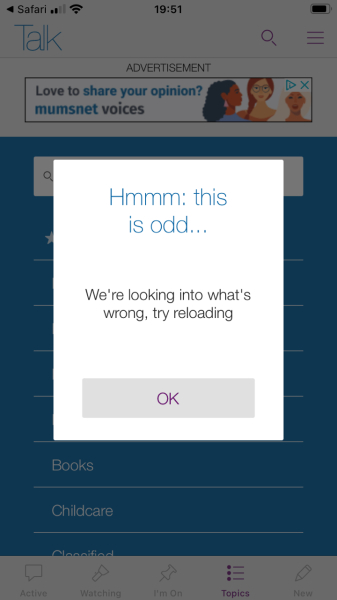 Said thread was created but isn't there?