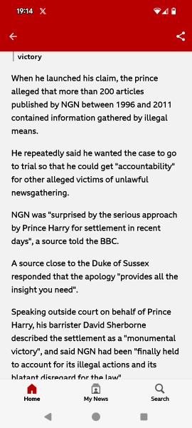 Harry’s litigation