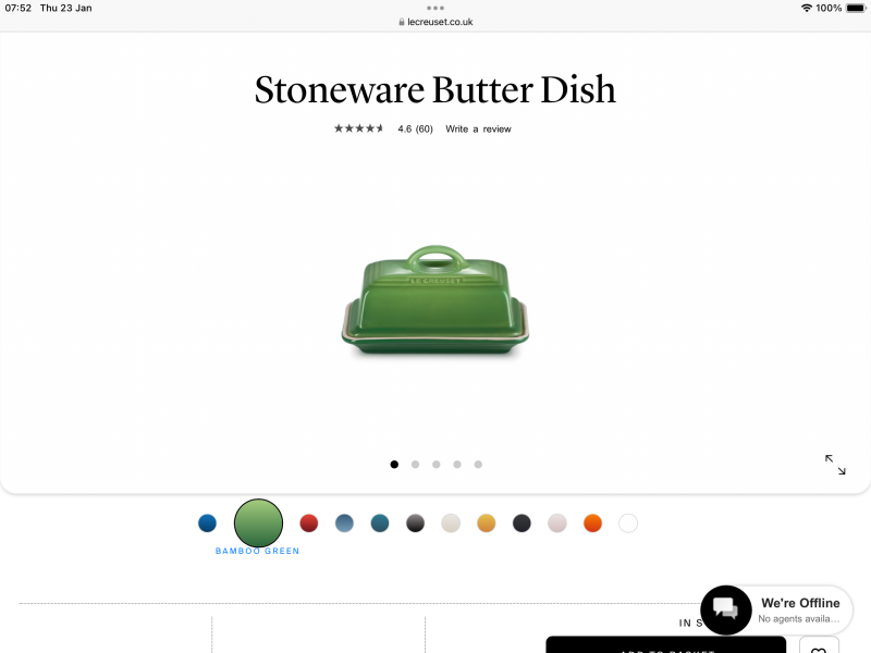 To ask you to show me your butter dish
