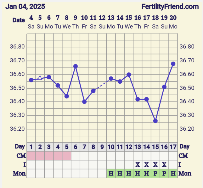 Help with BBT chart interpretation