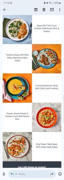 What are your meals for the week?