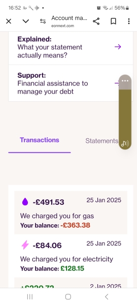 Hiw much was  your January gas and elec bill?