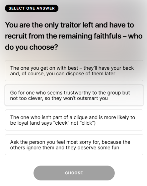 The Traitors #10 SEER you all at the finale #TeamAlexander