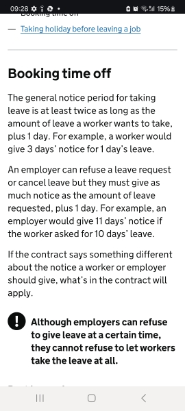Losing my leave