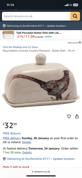 To ask you to show me your butter dish