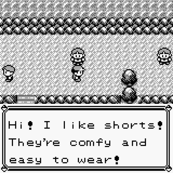 Men wearing shorts.