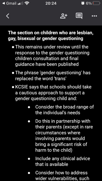 phse/life skills teacher doesn't know what the Cass review is