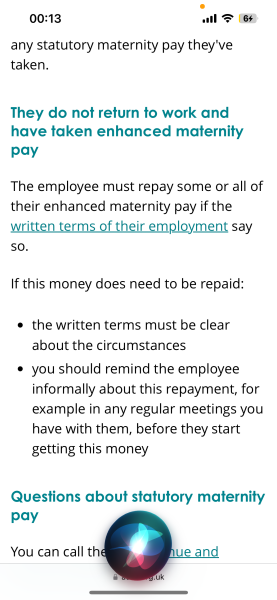 Maternity repayment - do I have to?