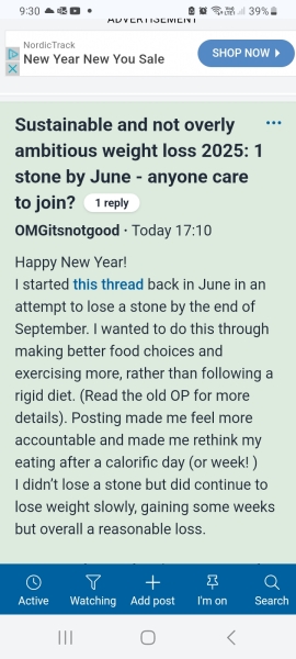 Sustainable and not overly ambitious weight loss 2025: 1 stone by June - anyone care to join?