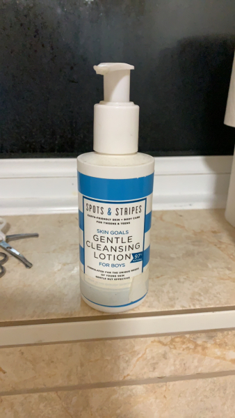 Skincare in teen boy