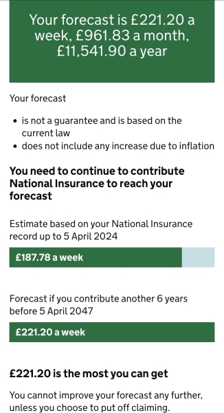 Can my pension forecast be right? Am I reading it wrong?