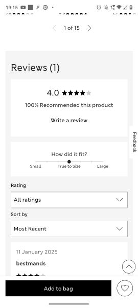 How to leave a review on the M&S website??