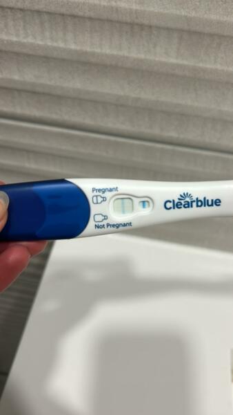 Faint line pregnancy test. Panic stations!